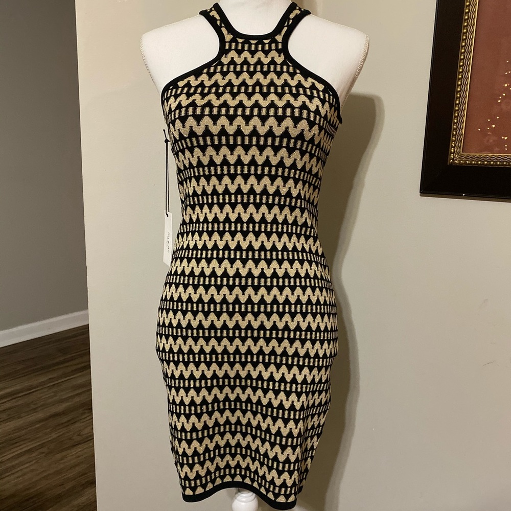 Ali & Jay Designer Black & Gold New Years Dress
